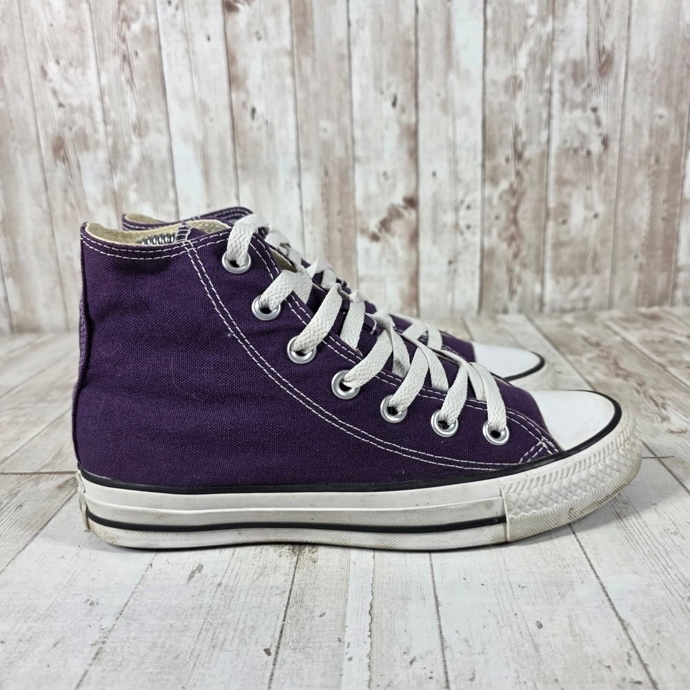 Converse Chuck Taylor All Star High Top Purple Canvas Sneakers 149516F Womens 6
